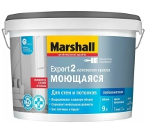 Краска ВД Marshall Export-2 для стен и потолков глубокоматовая база BW ( 0,9л) 5248796